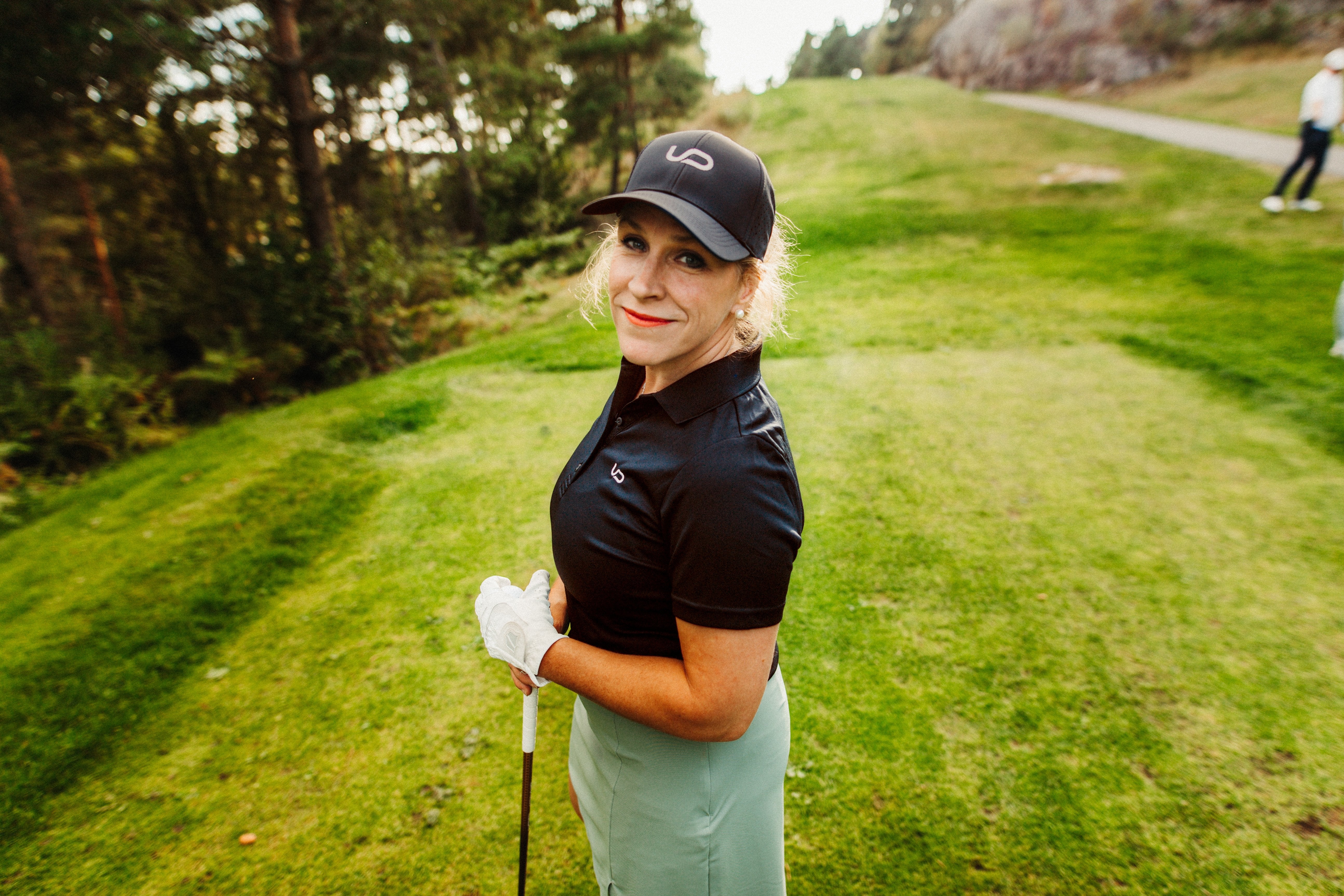 Underdog UD Women's Golf Polo, Black, UPF 40+, Moisture-Wicking