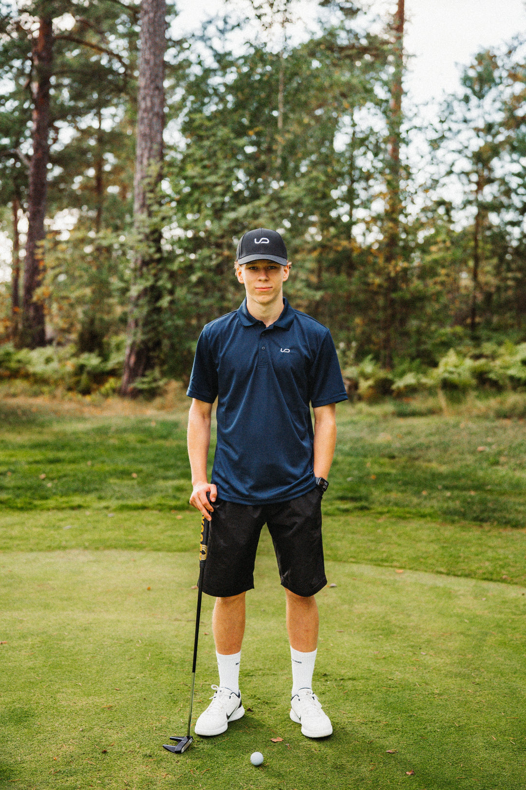 Underdog miesten sininen golf-paita uv-suojalla