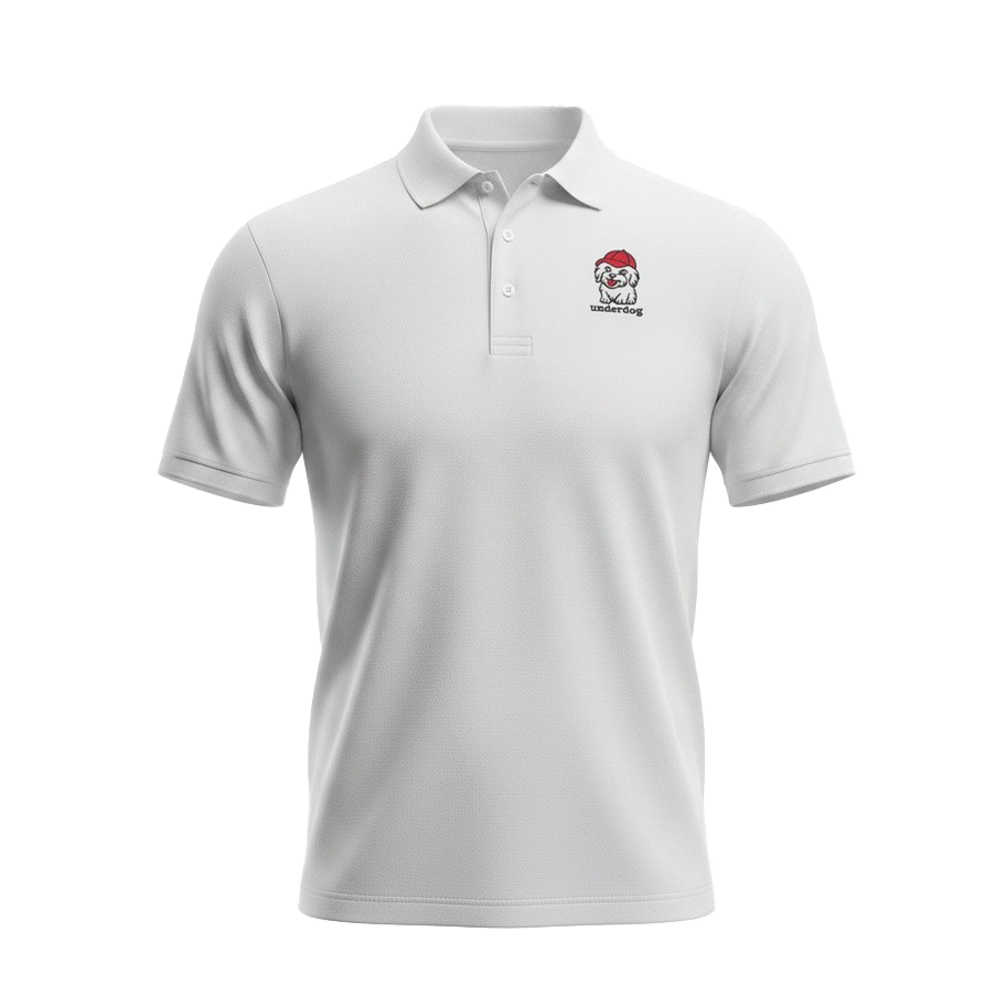 Underdog logo men's signature polo – Stormtech edition, white